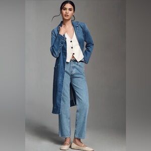 Pilcro long line denim trench. NWT